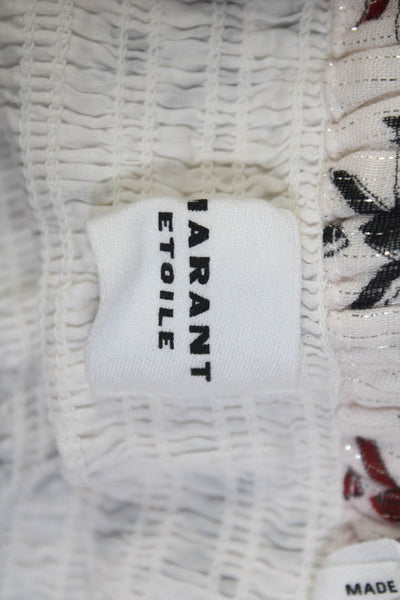 Isabel Marant Etoile Womens Cotton Ruffled Mini Naomi Skirt Multicolor Size 36