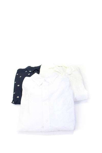 Club Monaco Mens Cotton Floral Print Button Up Shirt Navy Size XS S M Lot 3