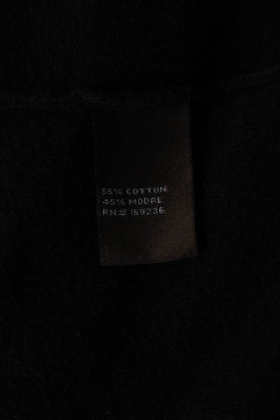 J. Mclaughlin Women's Cotton Blend Mock Neck Wrap Sweater Black Size L
