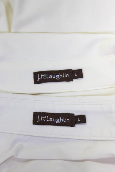 J. Mclaughlin Women's Button Up Shirts Printed Tee Ivory Size L XL Lot 3