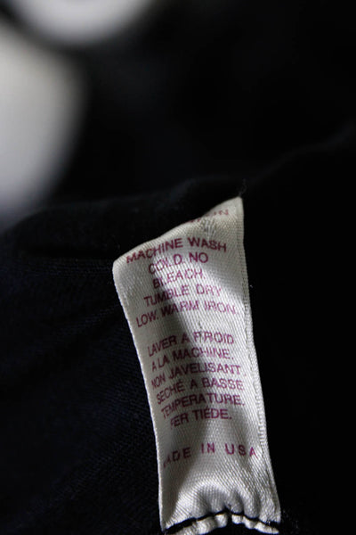 Velvet Womens Jersey Knit V-Neck Short Sleeve A-Line Tie Back Dress Black Size M