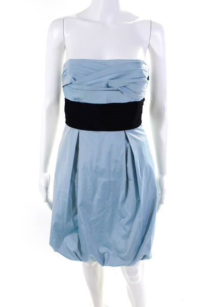 BCBGMAXAZRIA Women's Strapless A Line Mini Dress Blue Size 4