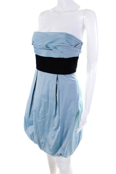 BCBGMAXAZRIA Women's Strapless A Line Mini Dress Blue Size 4