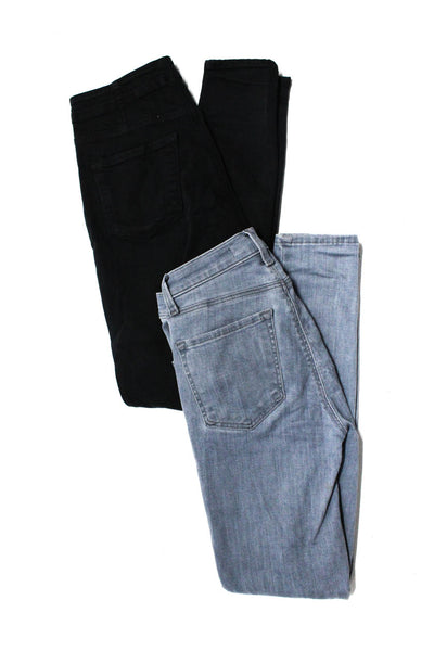 J Brand Womens Black Fly Button High Rise Skinny Leg Jeans Size 26 25 LOT 2