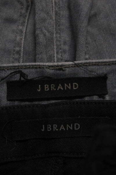 J Brand Womens Black Fly Button High Rise Skinny Leg Jeans Size 26 25 LOT 2