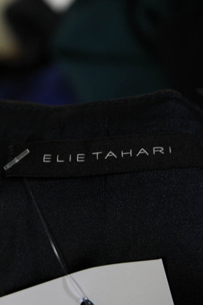 Elie Tahari Womens Lined Back Split Zip Up Knee Length Pencil Skirt Gray Size 10