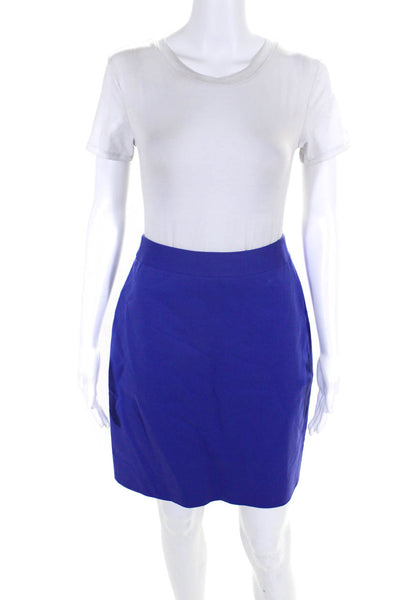 Kate Spade Womens Unlined Back Split Zip Up Mini Pencil Skirt Purple Size 4