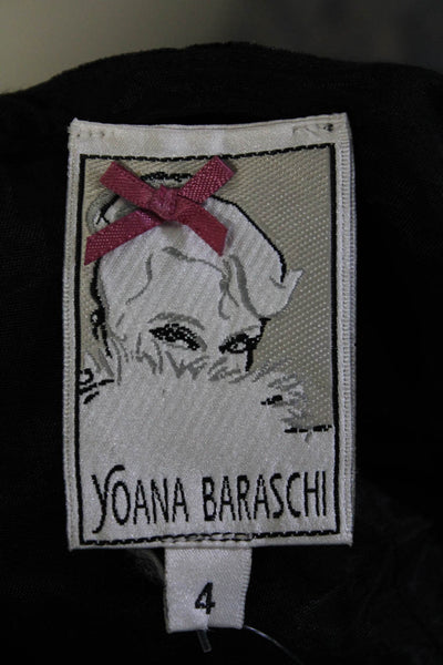 Yoana Baraschi Womens Abstract Print Pleated Lace Sleeveless Dress Purple Size 4