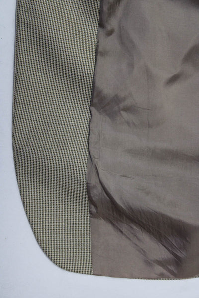 Lauren Ralph Lauren Mens Striped Print Darted Buttoned Blazer Beige Size EUR44