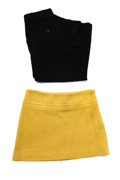 Theory Womens Dress Pants Mustard Yellow Mini A-Line Skirt Size 6 0 lot 2