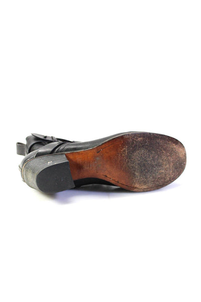 Rag & Bone Womens Buckled Zipped Block Heels Ankle Boots Black Size EUR39
