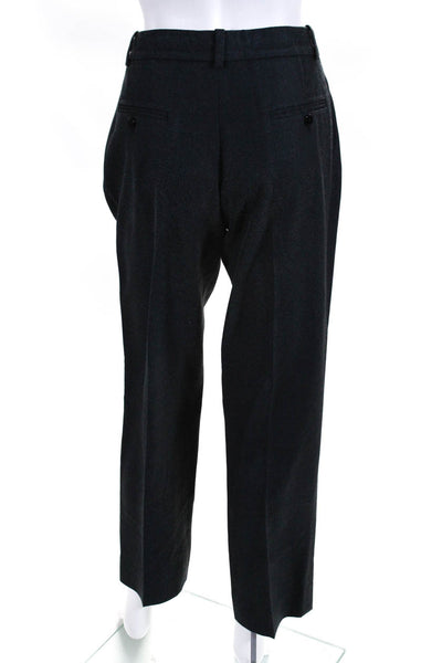 Chloe Womens Silk Woven Slim Straight Flat Front Dress Pants Dark Blue Size 40