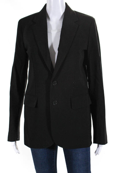 Polo Ralph Lauren Womens Two Button Notched Lapel Blazer Jacket Black Size 2