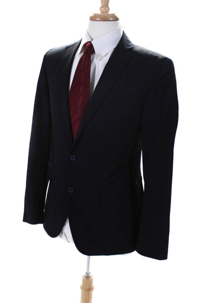 Collection Corneliani Mens Notch Collar Two Button Suit Jacket Blue Size 44R