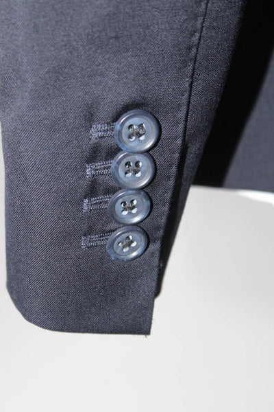 Collection Corneliani Mens Notch Collar Two Button Suit Jacket Blue Size 44R