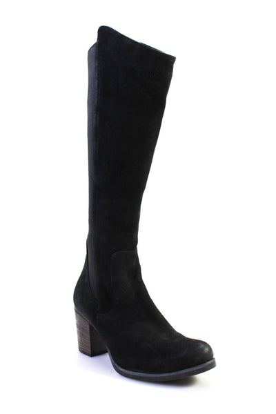 Bueno Womens Knee High Block Heel Tall Suede Boots Black Size 41 11