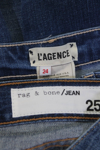 Rag & Bone Jean L'Agence Womens Johnny Cut Off Shorts Jeans Size 25 24 Lot 2