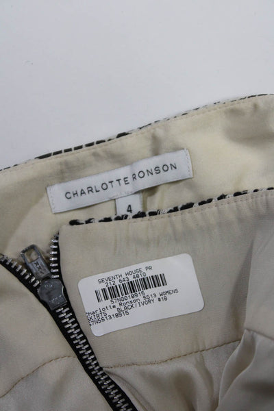 Charlotte Ronson Womens Swiss Dot Mesh Skirt Chiffon Pants Size 4 Lot 2