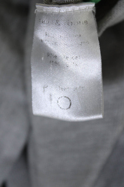 Rag & Bone Womens Buttoned Draped Back Tied Keyhole Cardigan Gray Size M