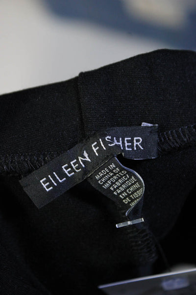 Eileen Fisher Women's High Rise Ankle Zip Leggings Black Size XS