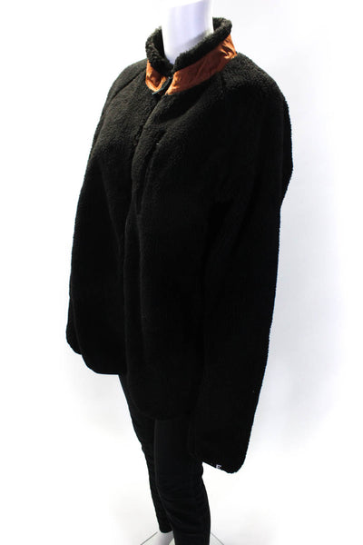 Everlane Mens The ReNew Fleece Bomber  Black Size B