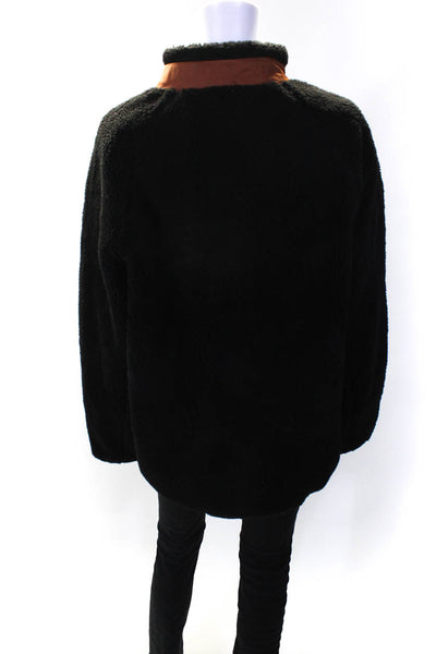Everlane Mens The ReNew Fleece Bomber  Black Size B