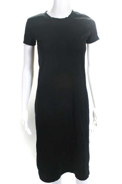 J Crew Women's Crewneck Short Sleeves Midi T-Shirt Dress Black Size XXS Lot 2