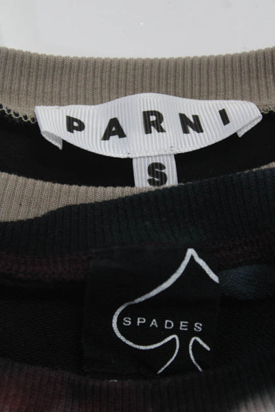 Parni Spades Womens Long Sleeve Tops Sweatshirts Black Size S Lot 2