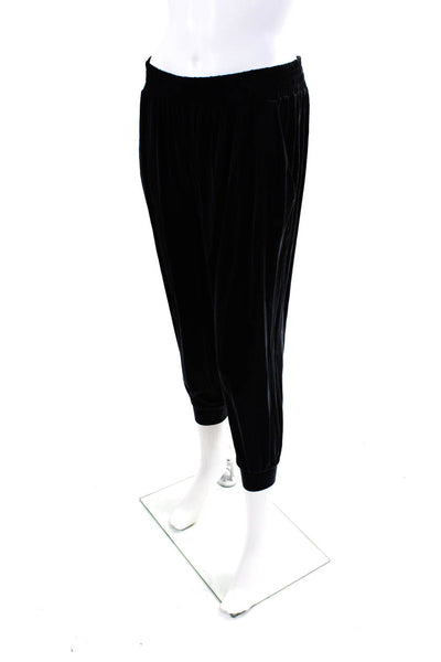 Dolan Womens Elastic Waist High-Rise Casual Jogger Capri Pants Black Size M