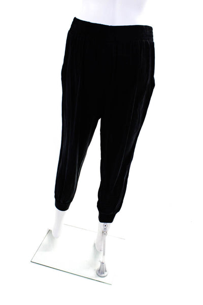 Dolan Womens Elastic Waist High-Rise Casual Jogger Capri Pants Black Size M