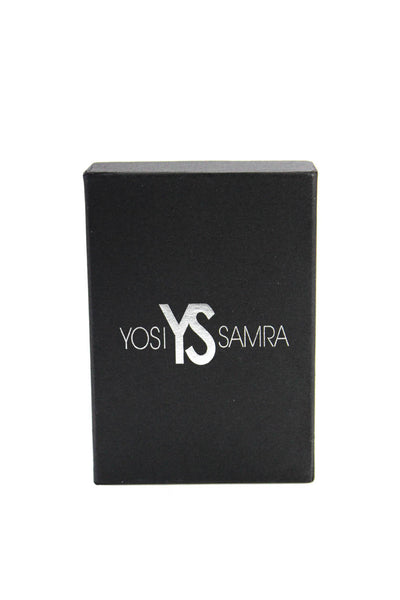 Yosi Samra Womens Leather Samara Slide On Ballet Flats Gold Metallic Size 9