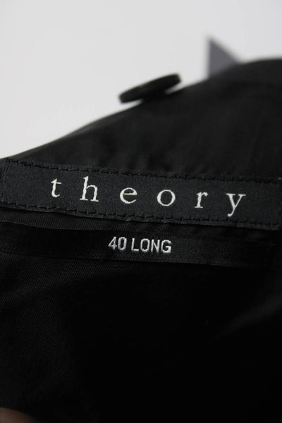 Theory Mens Two Button Classic Blazer Jacket Black Size 40 Long