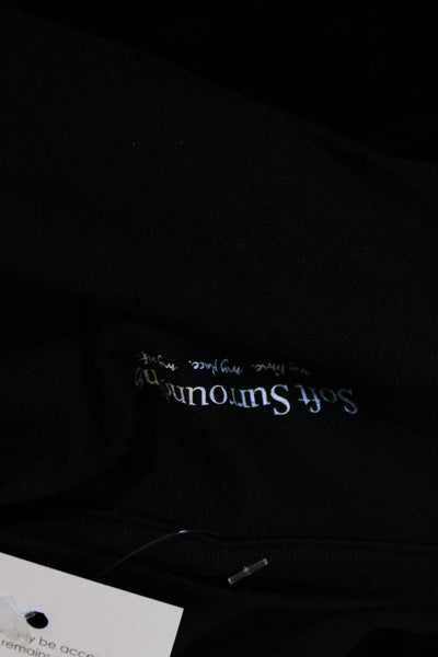 Soft Surroundings Womens Layered 3/4 Sleeve Jersey Tunic Blouse Black Size Large