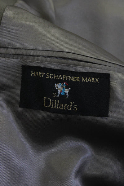 Hart Schaffner Marx Mens Wool Two Button Single Vented Blazer Brown Size 42 R