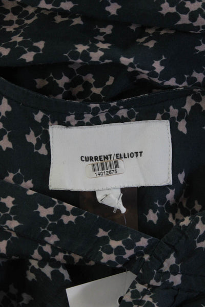 Current/Elliott Womens The Short Sleeve Sky Blouse Size 2 14012675