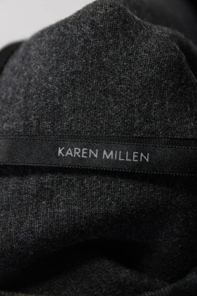 Karen Millen Women's Mixed Plaid Sleeveless Blouse Gray Size 6