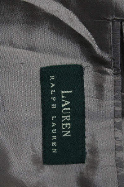 Lauren Ralph Lauren Mens Wool Woven Striped Buttoned Blazer Brown Size EUR46