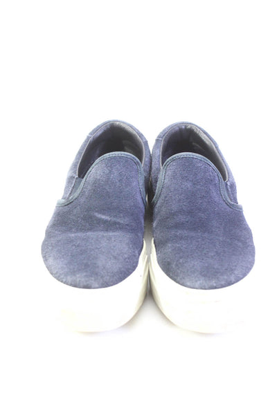 Diemme Mens Suede Round Toe Slip On Low Top Casual Sneakers Navy Size 11