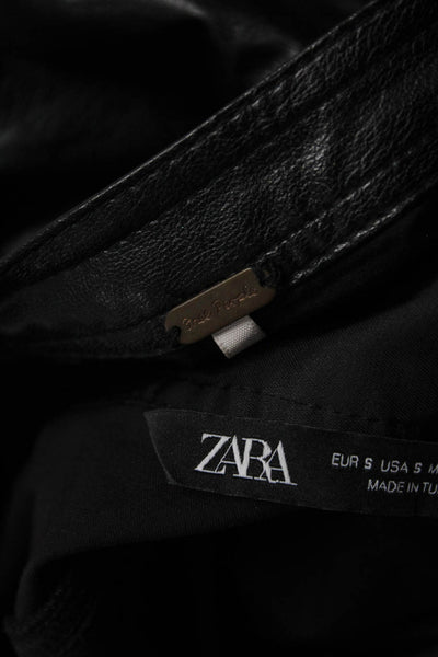Free People Zara Womens Pleated Draped Zip Mini Skirt Pants Black Size 2 S Lot 2