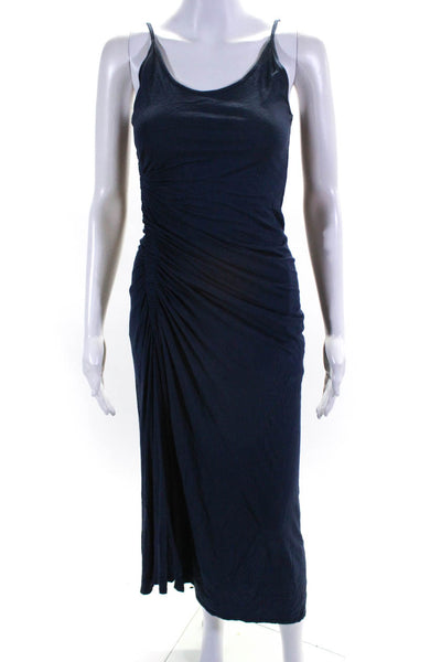 ALC Women's Sleeveless Ruched Maxi Dress Navy Size XS