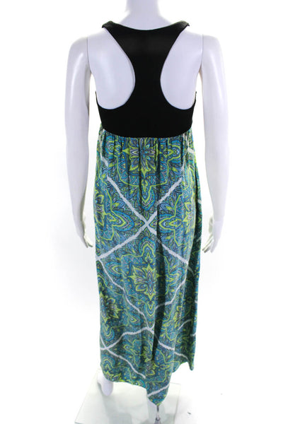 Alice & Trixie Women's Scoop Neck Printed Silk Maxi Dress Multicolor Size M
