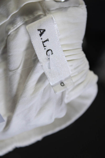 ALC Women's Short Sleeve Crewneck Top White Size 0