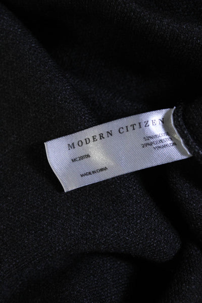 Modern Citizen Womens Pullover 3/4 Sleeve Tie Front Crew Neck Sweater Gray 2X