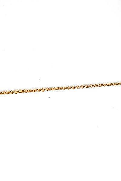 Kate Spade Womens Gold Tone Pop Fizz Clunk Necklace Charm Bracelet Lot 2