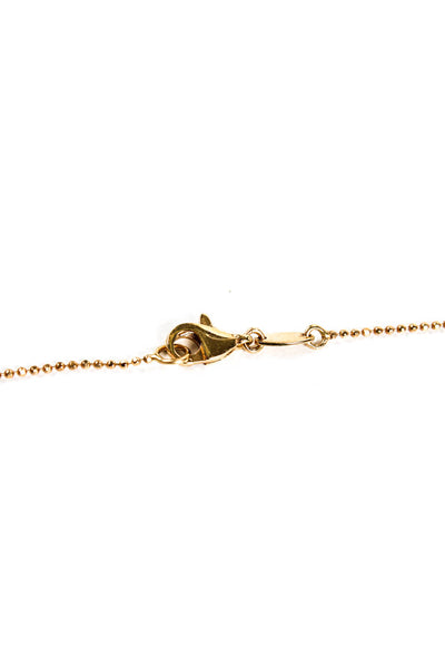 Designer Womens 14KT Yellow Gold Star Chain Necklace 18" 3g