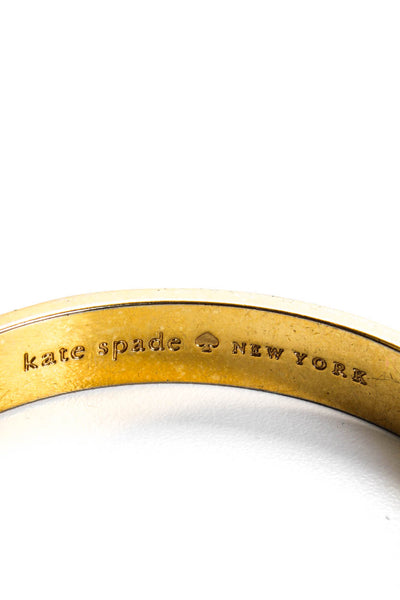 Kate Spade New York Womens Tie One Hinged Bangle Bracelet Gold Tone