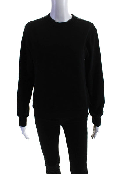 Les Girls Les Boys Womens Crew Neck Pullover Sweatshirt Black White Size XS