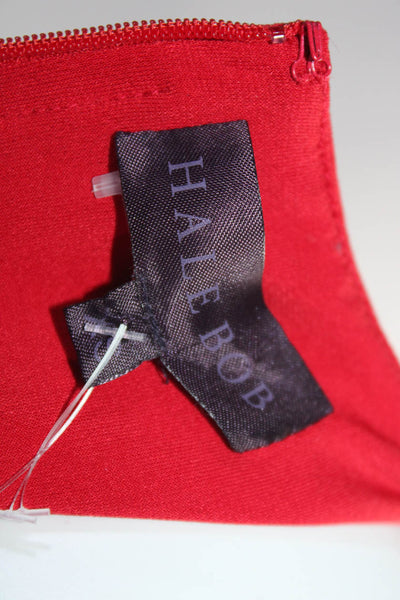 Hale Bob Women's Long Sleeve Off Shoulder V Neck Sheath Dress Red Size XS