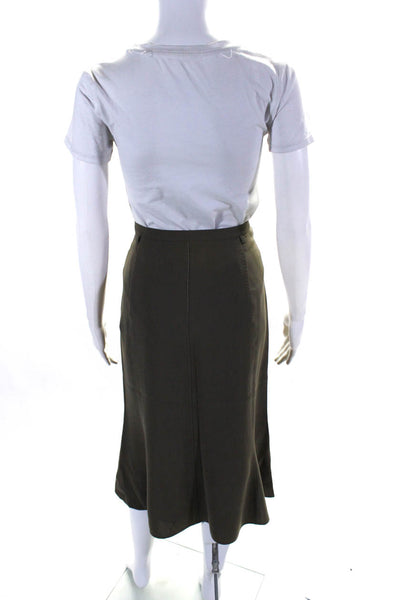 Gerry Weber Women's A Line Mid Length Skirt Green Size 8