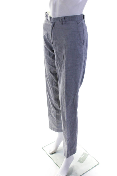 Alessandro Gherardeschi Womens Blue Striped Straight Trouser Pants Size 50